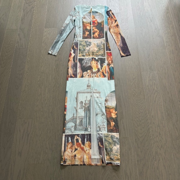 Alice + Olivia Delora Sunday Dreaming Maxi Dress Renaissance - Size 2 - EUC - Picture 3 of 12